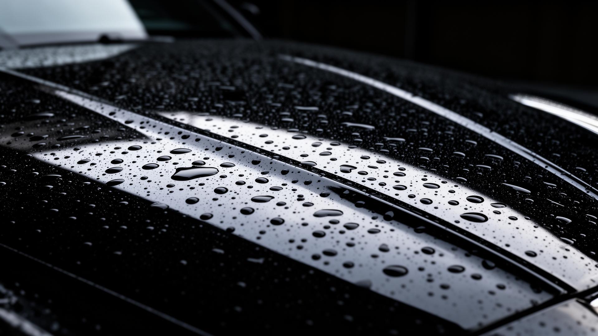 Freshly detailed car with a deep gloss finish